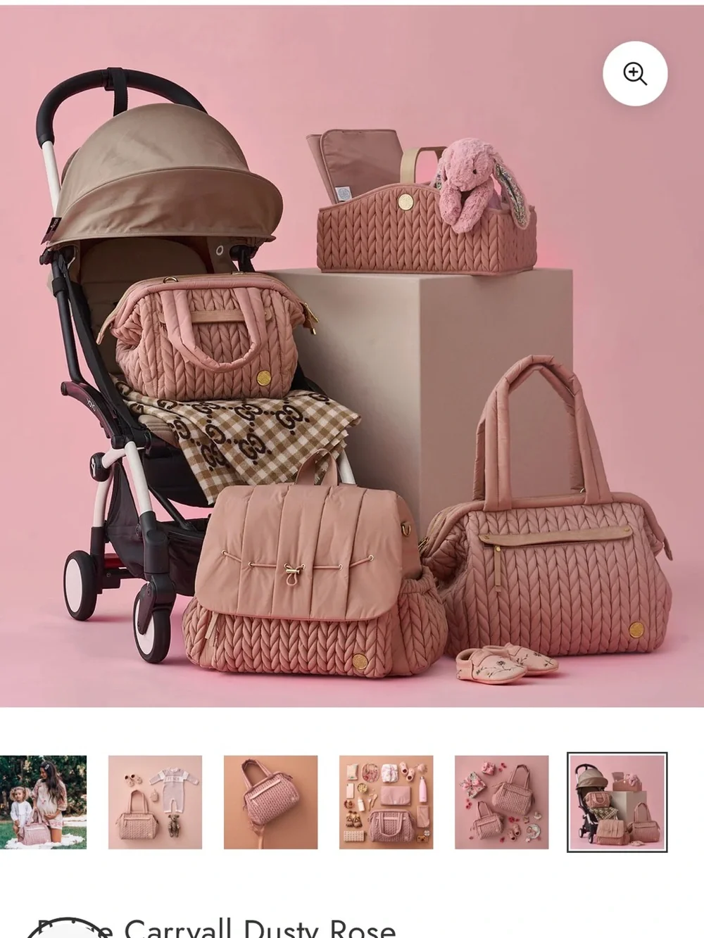 HAPP Paige Carryall Dusty Rose - Diaper Bag